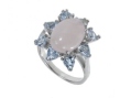 Кольцо, серебро 925, розовый кварц,топаз 001 02 21-03066 2010 г инфо 9273w.